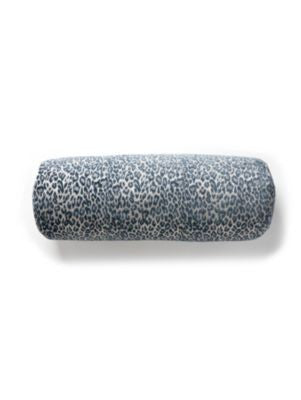 Leopard Pillow 21 X 7 - Orion Blue A9BLEOPILL0008 by Scalamandre Designer Pillows AMAZINK 45% COTTON 31% VISCOSE 24% POLYESTER U.S.A. HEAVY DUTY Horizontal: 9.75" and Vertical: 7" 0 - Swanky Fabrics -