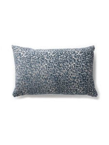 Scalamandre Pillows Leopard Pillow 14 X 22 - Orion Blue