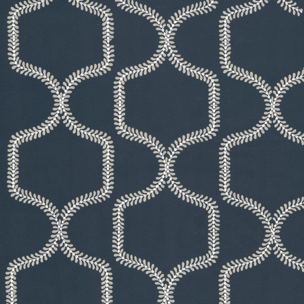 Abode 4 Navy by Stout Fabric Stout Fabric Abode 4 NavyFabric Comfortable Living Moonstone/Sapphire 100%Cot %Bemb India </p><p>Repeat: H: 6.5, V: 0 52 in - Fabric Carolina -