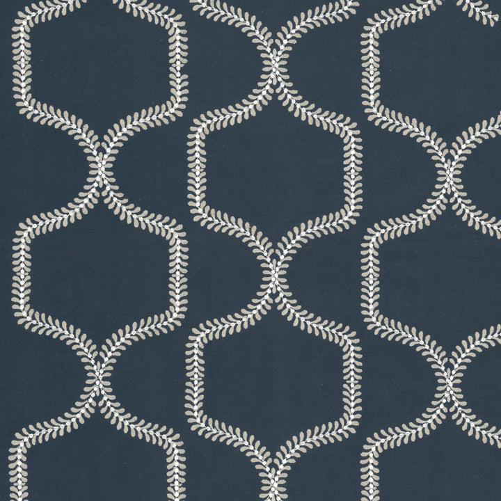 Abode 4 Navy by Stout Fabric Stout Fabric Abode 4 NavyFabric Comfortable Living Moonstone/Sapphire 100%Cot %Bemb India </p><p>Repeat: H: 6.5, V: 0 52 in - Fabric Carolina -