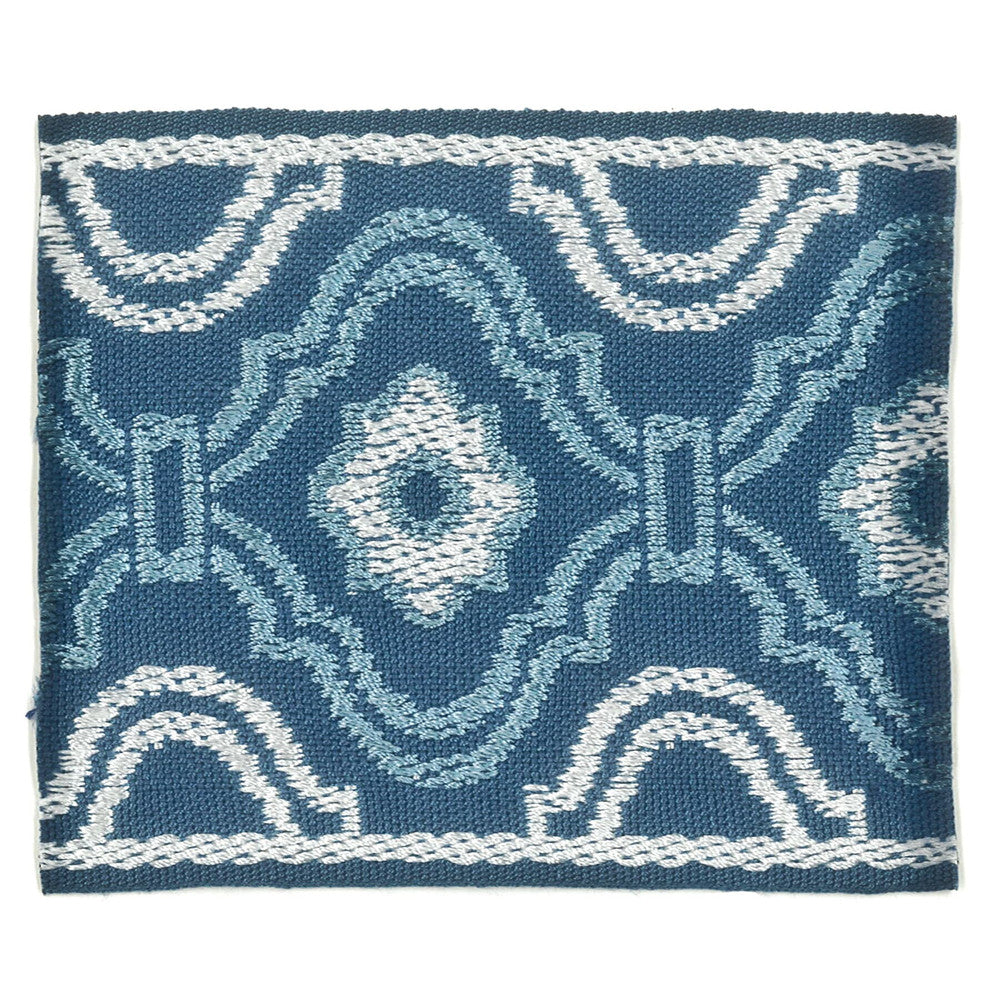 About 11 Denim by Stout Designer Trim INSIGHTS TRIM 51%SVI 49%POL CHINA Horizontal: 2.125 and Vertical: 0.000 3.38 in - Swanky Fabrics -