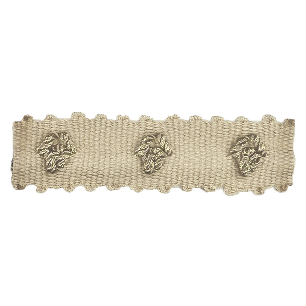 Abruzzi 1 Flax by Stout Trim Stout Trim Abruzzi 1 FlaxTrim MOONDUST TRIM 48%SVI 37%LIN 15%MTL CHINA </p><p>Repeat: H: 0.000, V: 0.000 0.88 in - Fabric Carolina -