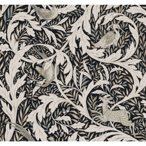 Woodland Tapestry Black Wallpaper by Ronald Redding