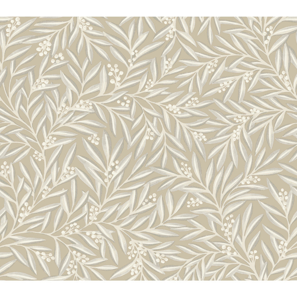 Rowan Neutral Wallpaper by Ronald Redding Arts and Crafts Covers about 60.8 square feet 27-in by 27-ft long roll Unpasted 24 - Fabric Carolina -