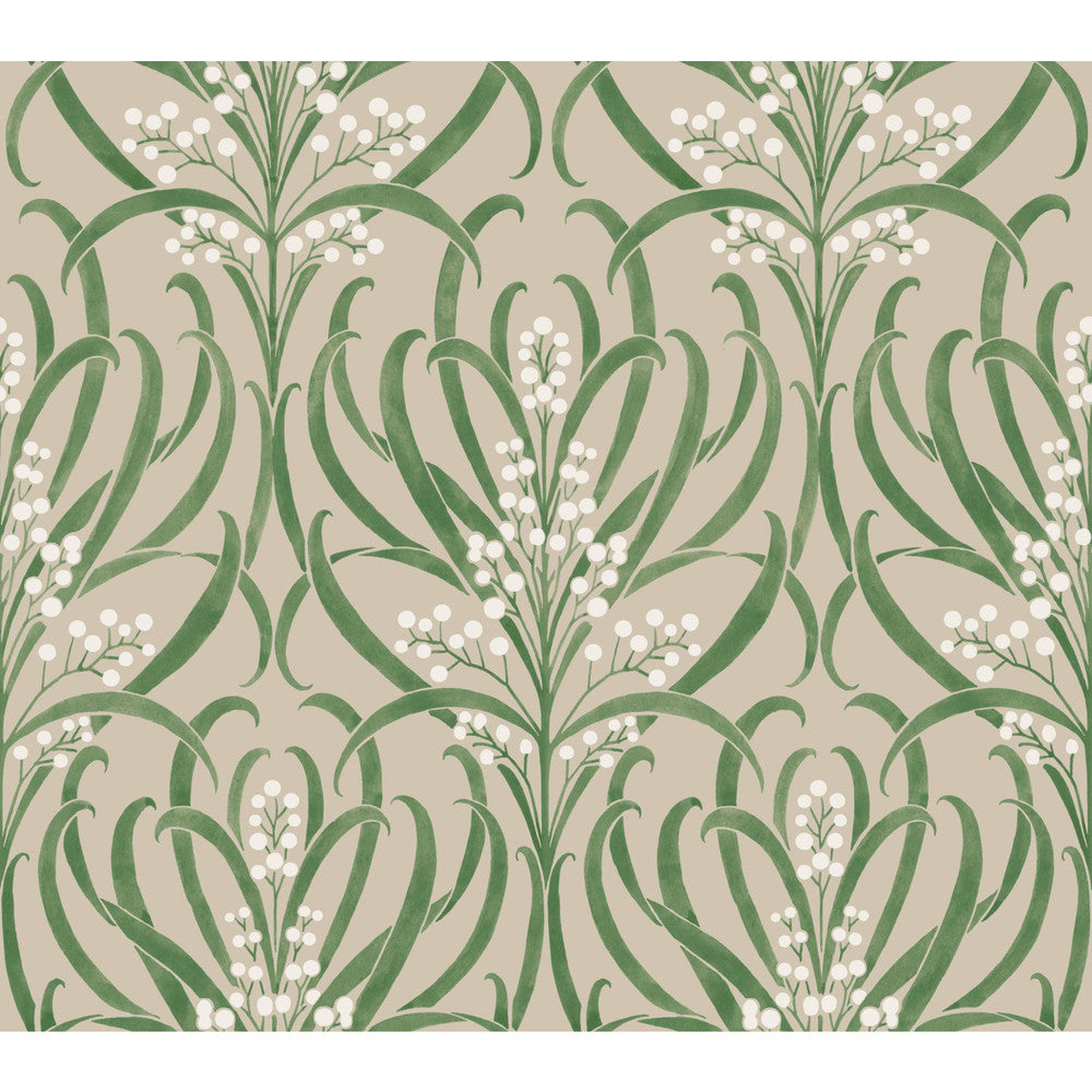 Calluna Linen Metallic Wallpaper by Ronald Redding Arts and Crafts Covers about 60.8 square feet 27-in by 27-ft long roll Unpasted 24 - Fabric Carolina -