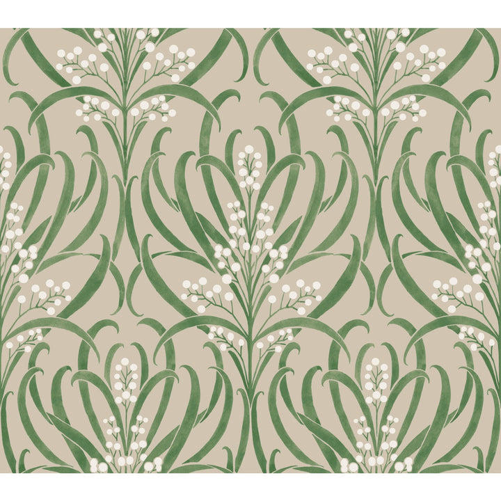Calluna Linen Metallic Wallpaper by Ronald Redding Arts and Crafts Covers about 60.8 square feet 27-in by 27-ft long roll Unpasted 24 - Fabric Carolina -