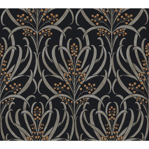 Calluna Black & Gold Metallic Wallpaper by Ronald Redding