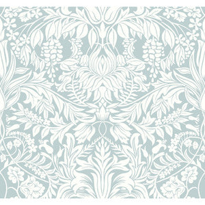 Lockwood Damask Light Blue Wallpaper by Ronald Redding