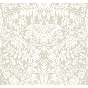 Lockwood Damask Beige Wallpaper by Ronald Redding