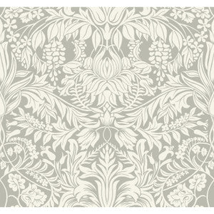 Lockwood Damask Grey Wallpaper by Ronald Redding