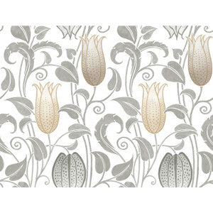Canterbury Bells Neutral Wallpaper by Ronald Redding