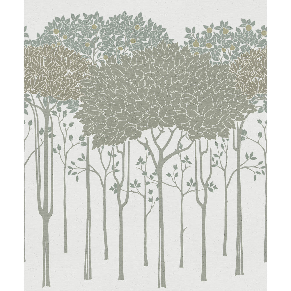Oakwood Grove White Wallpaper by Ronald Redding Arts and Crafts Covers about 45 square feet 36-in by 15-ft long roll Unpasted 0 - Fabric Carolina -