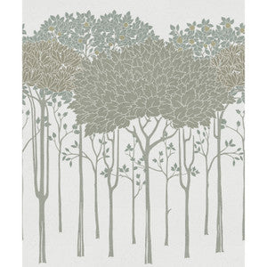 Oakwood Grove White Wallpaper by Ronald Redding