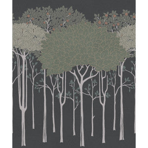 Oakwood Grove Black Wallpaper by Ronald Redding