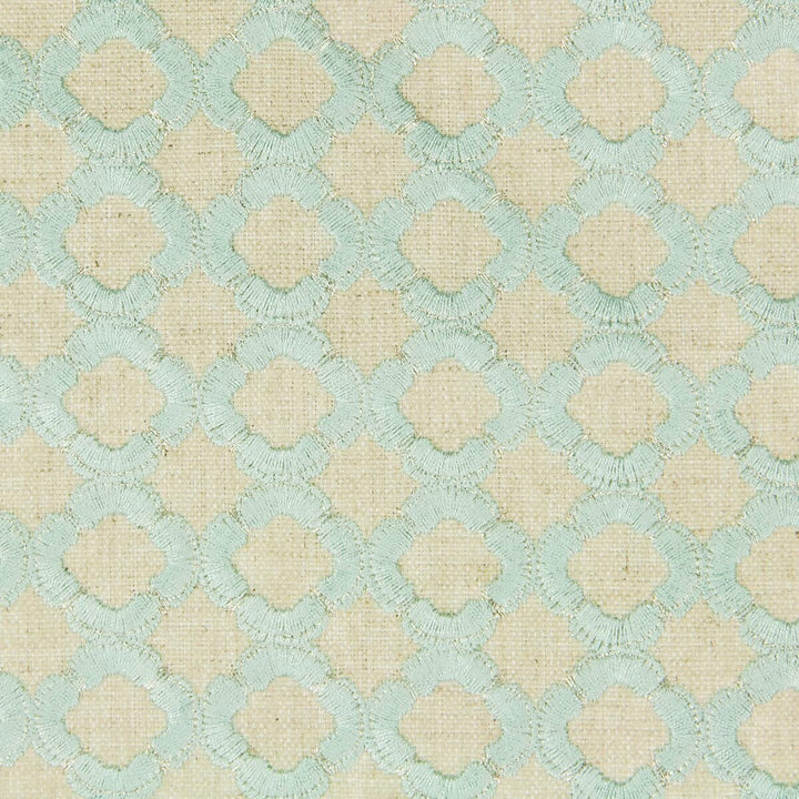Accurate 2 Shoreline by Stout Fabric Comfortable Living Seamist/Aqua 70% Polyester 30% Linen Embroidery INDIA CATB 117-2013 FLAME RETARDANT-U.F.A.C. CLASS 1 (OR A) WYZENBEEK 43 000 DOUBLE RUB WEAR TEST (HEAVY DUTY) Horizontal: 1.375 and Vertical: 1.25 52 in - Fabric Carolina -
