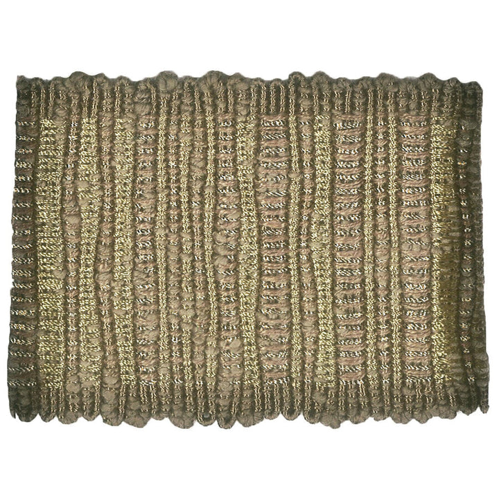 Action 4 Sandstone by Stout Designer Trim ILLUMINATE TRIM 64%COT 26%SVI 5%LIN 5%MTL CHINA Horizontal: 0 and Vertical: 0 2.5 in - Swanky Fabrics -