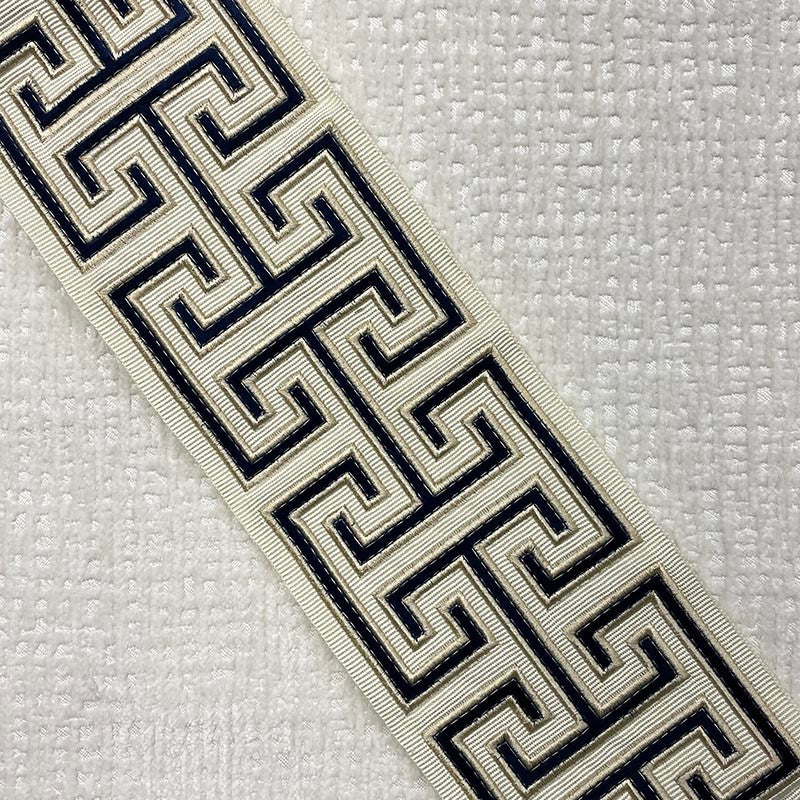 Adler Tape Navy by Magnolia Trim - 46Fibranne/54Rayon China Horizontal: and Vertical: 3.9 - Fabric Carolina -