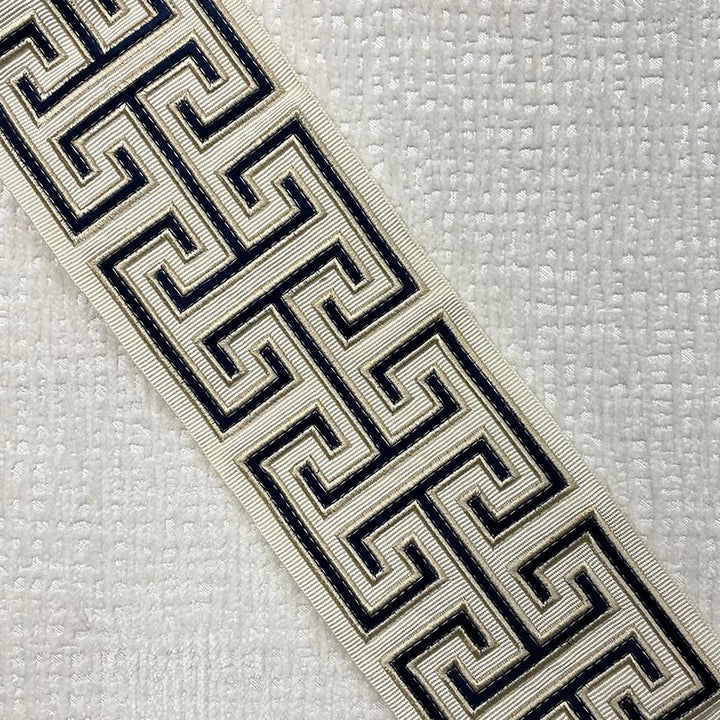 Adler Tape Navy by Magnolia Trim - 46Fibranne/54Rayon China Horizontal: and Vertical: 3.9 - Fabric Carolina -