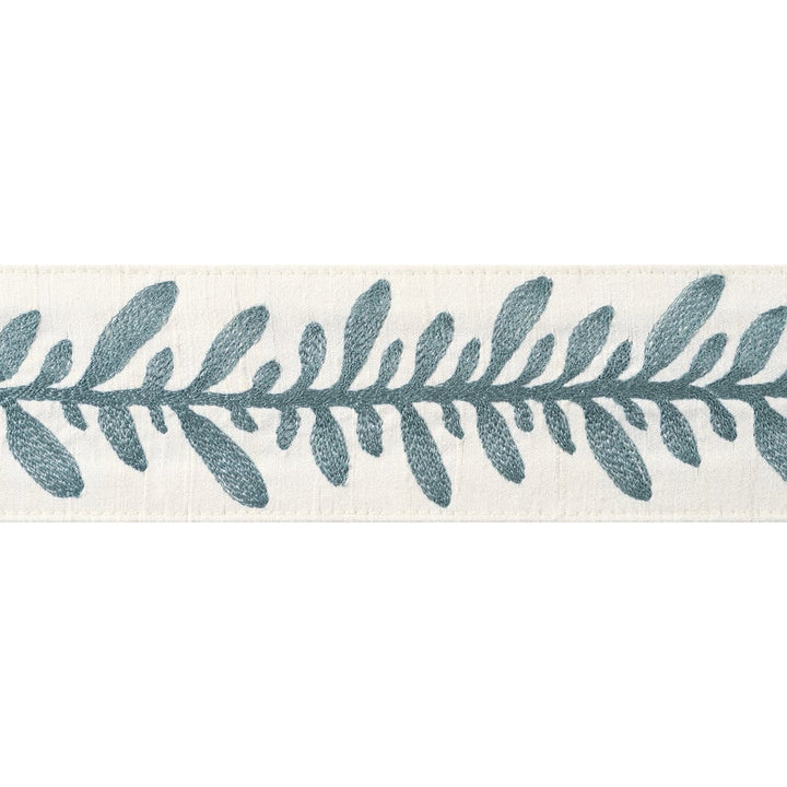 Calathea Tape Peacock AE12321 by Thibaut Trim Thibaut Trim Calathea Tape Peacock AE12321Trim ISLANDER 90% Silk, 10% Viscose U.S.A </p><p>Repeat: H: , V: 2.75 in  (6.99 cm) - Fabric Carolina -