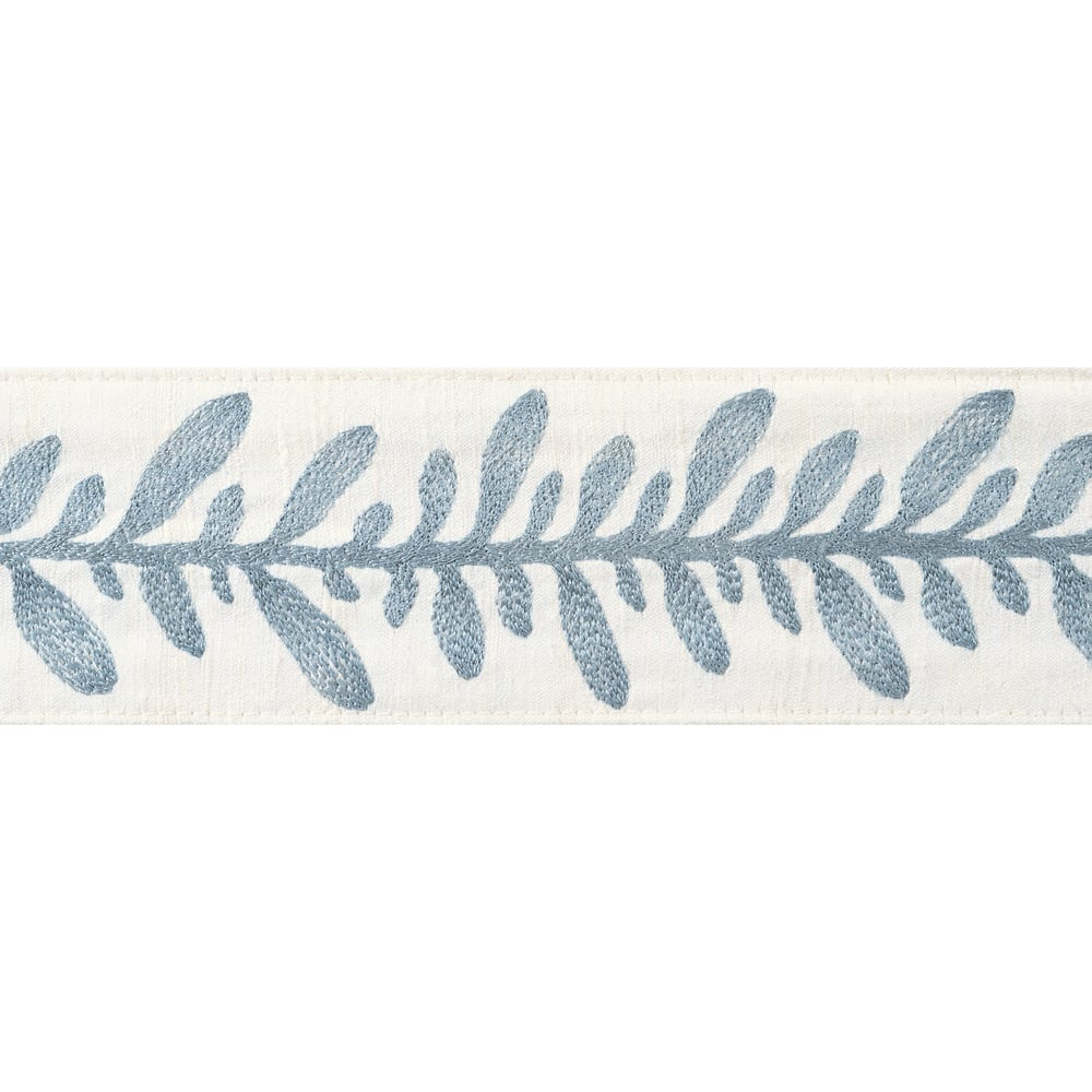 Calathea Tape Mineral AE12325 by Thibaut Trim Thibaut Trim Calathea Tape Mineral AE12325Trim ISLANDER 90% Silk, 10% Viscose U.S.A </p><p>Repeat: H: , V: 2.75 in  (6.99 cm) - Fabric Carolina -