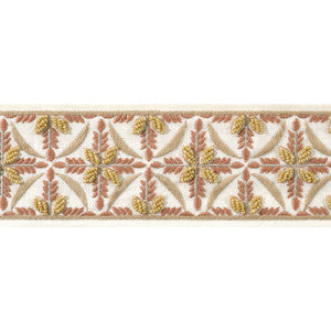 Leila Tape Soft Gold and Ginger AE12344 by Thibaut Trim