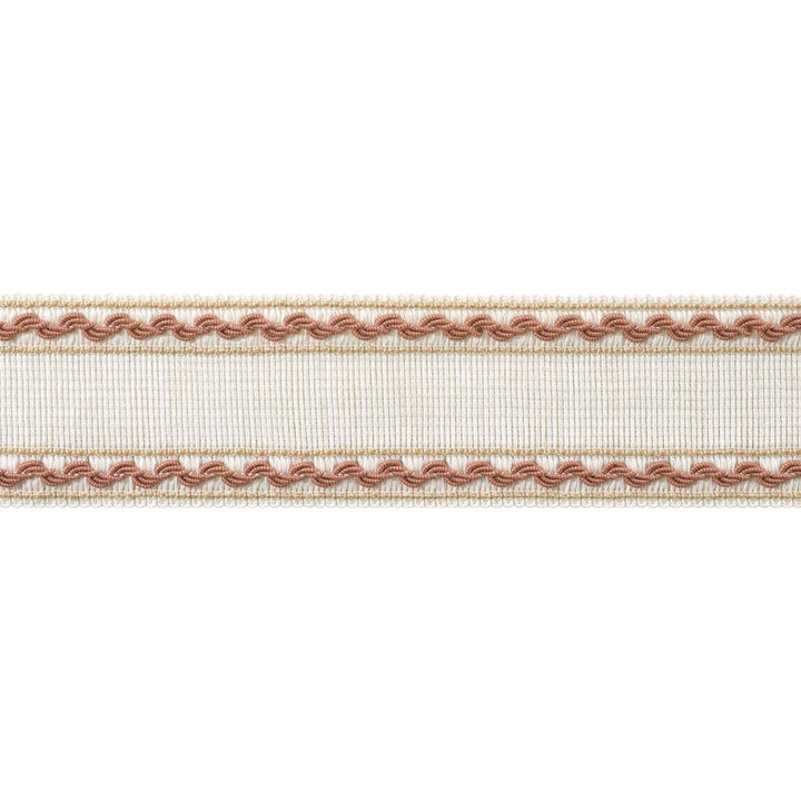 Gabrielle Tape Paprika and Soft Gold AE12364 by Thibaut Trim Thibaut Trim Gabrielle Tape Paprika and Soft Gold AE12364Trim ISLANDER 96% Polyester, 4% Cotton U.S.A </p><p>Repeat: H: , V: 2.25 in  (5.71 cm) - Fabric Carolina -