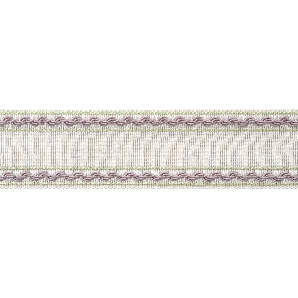Gabrielle Tape Lilac and Willow AE12366 by Thibaut Trim Thibaut Trim Gabrielle Tape Lilac and Willow AE12366Trim ISLANDER 96% Polyester, 4% Cotton U.S.A </p><p>Repeat: H: , V: 2.25 in  (5.71 cm) - Fabric Carolina -