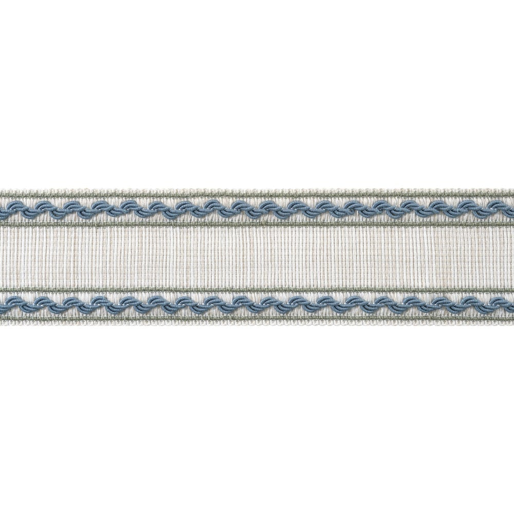 Gabrielle Tape Mallard and Sage AE12368 by Thibaut Trim Thibaut Trim Gabrielle Tape Mallard and Sage AE12368Trim ISLANDER 96% Polyester, 4% Cotton U.S.A </p><p>Repeat: H: , V: 2.25 in  (5.71 cm) - Fabric Carolina -