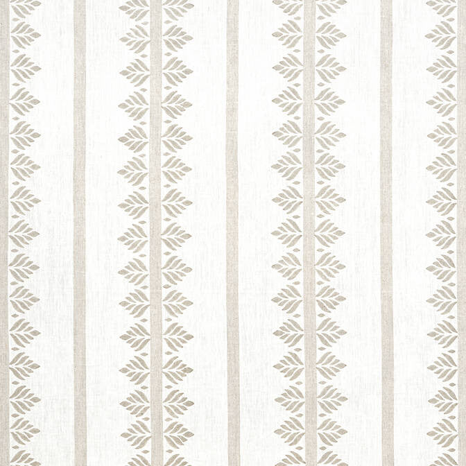 Fern Stripe Beige AF15104 by Anna French Fabric Anna French Fabric Fern Stripe Beige AF15104Fabric Antilles Fabric Book 100% Linen INDIA </p><p>Repeat: V: 7.5 54 - Fabric Carolina -
