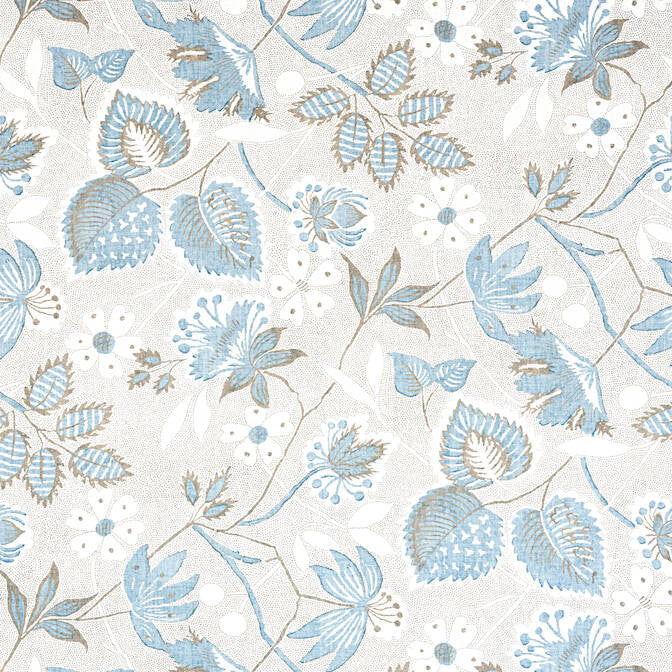 Indienne Hazel Spa Blue AF15114 by Anna French Fabric Anna French Fabric Indienne Hazel Spa Blue AF15114Fabric Antilles Fabric Book 100% Linen UNITED KINGDOM </p><p>Repeat: V: 24 54 - Fabric Carolina -