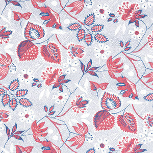 Indienne Hazel Red and Blue AF15115 by Anna French Fabric