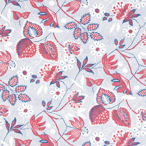 Indienne Hazel Red and Blue AF15115 by Anna French Fabric