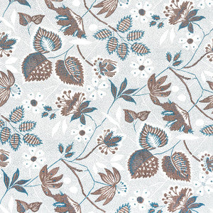 Indienne Hazel Brown and Slate AF15117 by Anna French Fabric