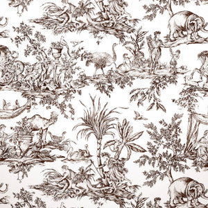 Antilles Toile Brown AF15169 by Anna French Fabric