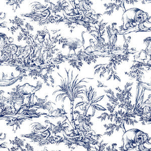 Antilles Toile Navy AF15171 By Anna French Fabric