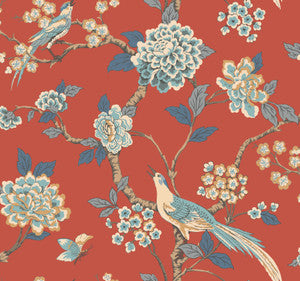 Fanciful Orange Wallpaper by York Wallcoverings
