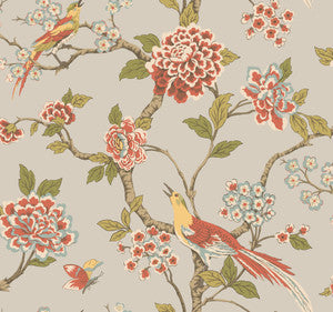 Fanciful Silver & Blue Wallpaper by Ashford House