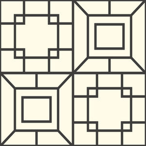 Theorem Black & White Wallpaper by Ashford House
