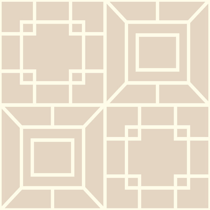 Theorem White & Grey Wallpaper by Ashford House Ashford Toiles Covers about 56.4 square feet 20.5-in by 33-ft long roll Prepasted 20.5 - Fabric Carolina -