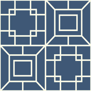 Theorem Blue & White Wallpaper by Ashford House