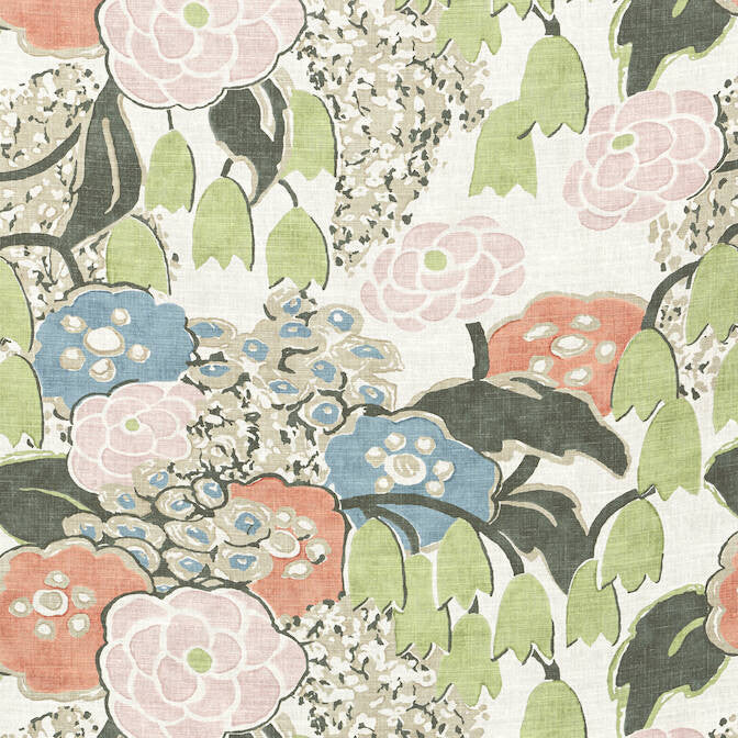 Laura Blush and Green AF23100 by Anna French Fabric Anna French Fabric Laura Blush and Green AF23100Fabric Willow Tree Fabric Book 60% Linen, 30% Cot, 10% Nylon SCOTLAND </p><p>Repeat: V: 24.5 54 - Fabric Carolina -