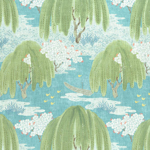 Willow Tree Turquoise AF23109 by Anna French Fabric