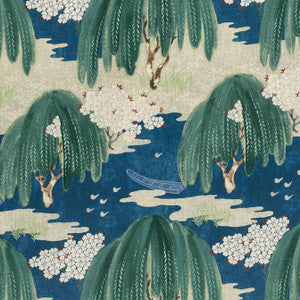 Willow Tree Navy AF23110 by Anna French Fabric
