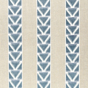 Burton Stripe Linen and Navy AF23124 by Anna French Fabric