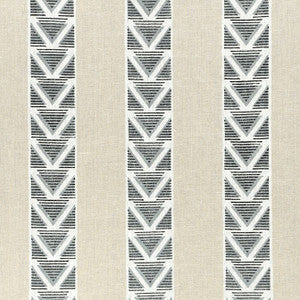 Burton Stripe Linen and Black AF23125 by Anna French Fabric
