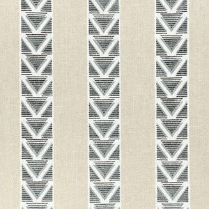 Burton Stripe Linen and Black AF23125 by Anna French Fabric