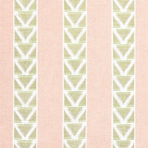 Burton Stripe Blush and Green AF23163 by Anna French Fabric
