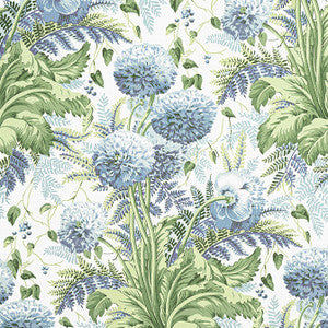 Dahlia Sky on White AF24535 By Anna French Fabric