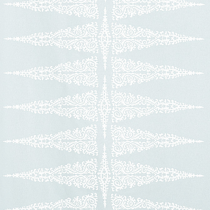 Ellery Stripe White on Soft Blue AF24542 by Anna French Fabric Anna French Fabric Ellery Stripe White on Soft Blue AF24542Fabric Devon Fabric Book 55% Linen, 45% Cotton INDIA </p><p>Repeat: V: 8.75 54 - Fabric Carolina -