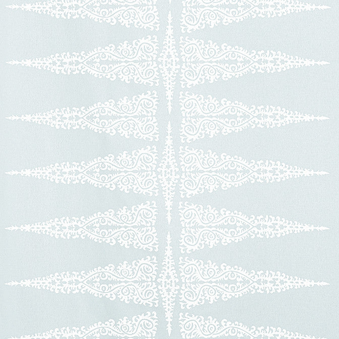 Ellery Stripe White on Soft Blue AF24542 by Anna French Fabric Anna French Fabric Ellery Stripe White on Soft Blue AF24542Fabric Devon Fabric Book 55% Linen, 45% Cotton INDIA </p><p>Repeat: V: 8.75 54 - Fabric Carolina -